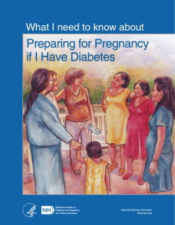 Preparing for Pregnancy if I Have Diabetes National Diabetes Information