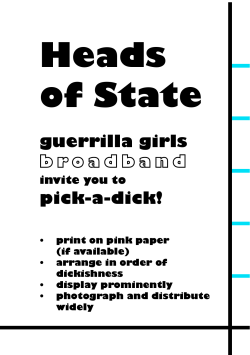 Heads of State guerrilla girls
