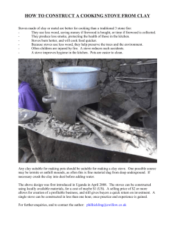 HOW TO CONSTRUCT A COOKING STOVE FROM CLAY