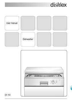 User manual Dishwasher DX 103
