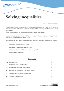 Solving inequalities