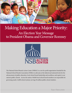 Making Education a Major Priority: An Election Year Message