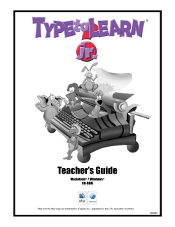 Teacher’s Guide Macintosh / Windows CD-ROM