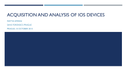 Acquisition and Analysis of iOS Devices