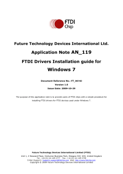 AN_119 for Windows 7 Application Note