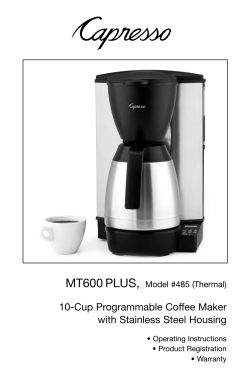 MT600 PLUS, 10-Cup Programmable Coffee Maker with Stainless Steel Housing Model #485 (Thermal)
