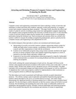 Attracting and Retaining Women in Computer Science and Engineering: