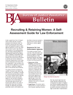 Recruiting &amp; Retaining Women: A Self- Assessment Guide for Law Enforcement