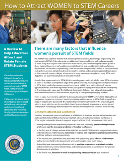 How to Attract WOMEN to STEM Careers A Review to