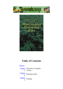 Table of Contents  Choosing a Cannabis Variety