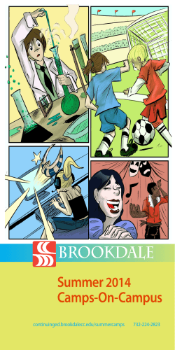 BROOKDALE Summer Camps-On-Campus 2014