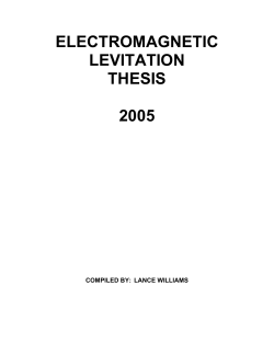 ELECTROMAGNETIC LEVITATION THESIS