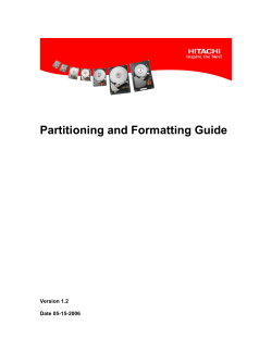 Partitioning and Formatting Guide Version 1.2 Date 05-15-2006