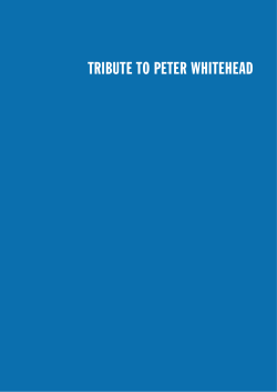 TRIBUTE TO PETER WHITEHEAD