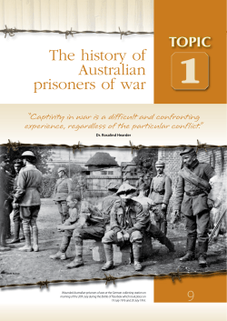 1 The history of Australian prisoners of war