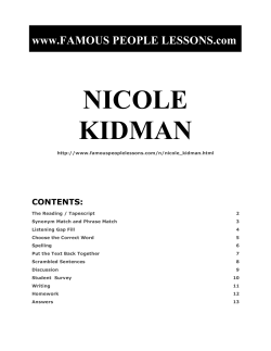 NICOLE KIDMAN www.FAMOUS PEOPLE LESSONS.com