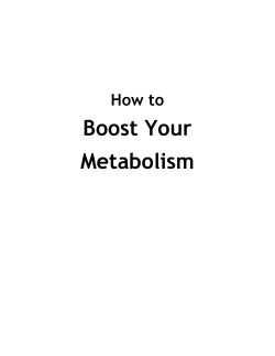 Boost Your Metabolism  How to