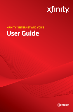 User Guide  XFINITY® INTERNET AND VOICE