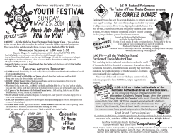 YOUTH FESTIVAL Much Ado About FUN for YOU!