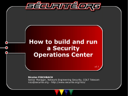 How to build and run a Security Operations Center