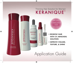 Application Guide •	REGROW	HAIR WItH	2%	MInOxIdIl SOlutIOn
