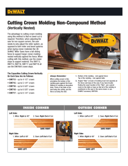 Cutting Crown Molding Non-Compound Method (Vertically Nested)