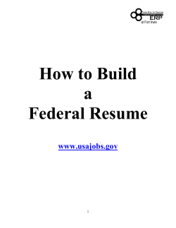 How to Build a Federal Resume