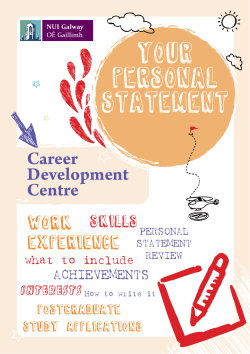 your Personal Statement Work