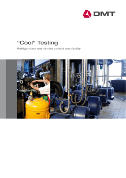 &ldquo;Cool&rdquo; Testing Refrigeration and climate control test facility
