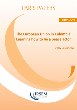 The European Union in Colombia : Learning how to be a peace