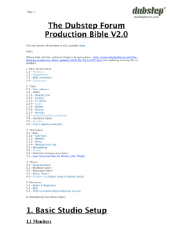 The Dubstep Forum Production Bible V2.0 Page: 1