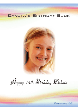 Happy 14th Birthday Dakota Dakota’s Birthday Book World Fanning