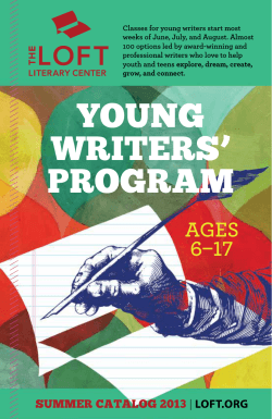 Classes for young writers start most