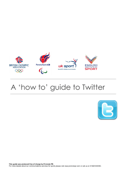 A ‘how to’ guide to Twitter