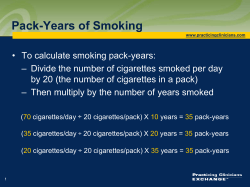Pack-Years of Smoking