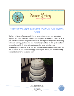 SCRATCH BAKERY’S GUIDE FOR WEDDING AND GROOM CAKES