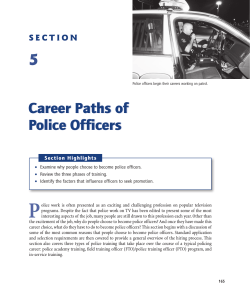5 Career Paths of Police Officers S E C T I O N