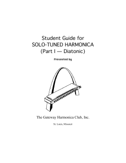 Student Guide for SOLO-TUNED HARMONICA (Part I — Diatonic)