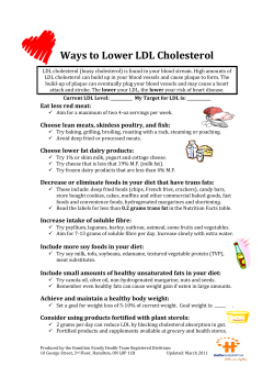 Ways to Lower LDL Cholesterol