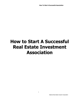 How to Start A Successful Real Estate Investment Association