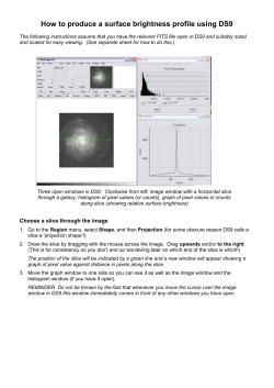 How to produce a surface brightness profile using DS9