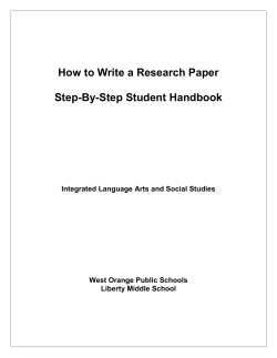 How to Write a Research Paper Step-By-Step Student Handbook