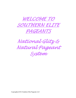 WELCOME TO SOUTHERN ELITE PAGEANTS National Glitz &amp;