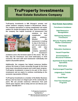 TruProperty Investments Real Estate Solutions Company Real Estate Specialties