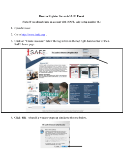 How to Register for an i-SAFE Event  1.  Open browser.