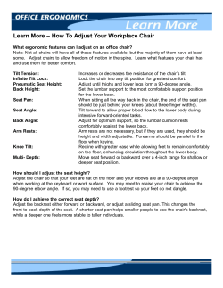 Learn More – How To Adjust Your Workplace Chair