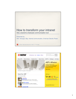 How to transform your intranet 1 into a dynamic employee communication tool