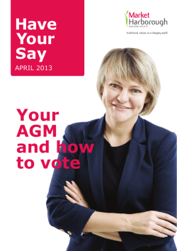 Your AGM and how to vote