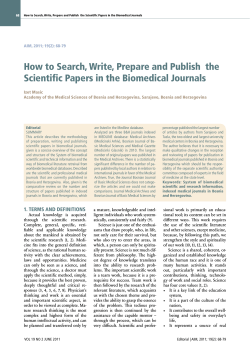 how to search, Write, Prepare and Publish  the