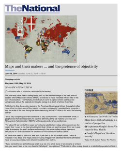 Maps and their makers … and the pretence of objectivity Related